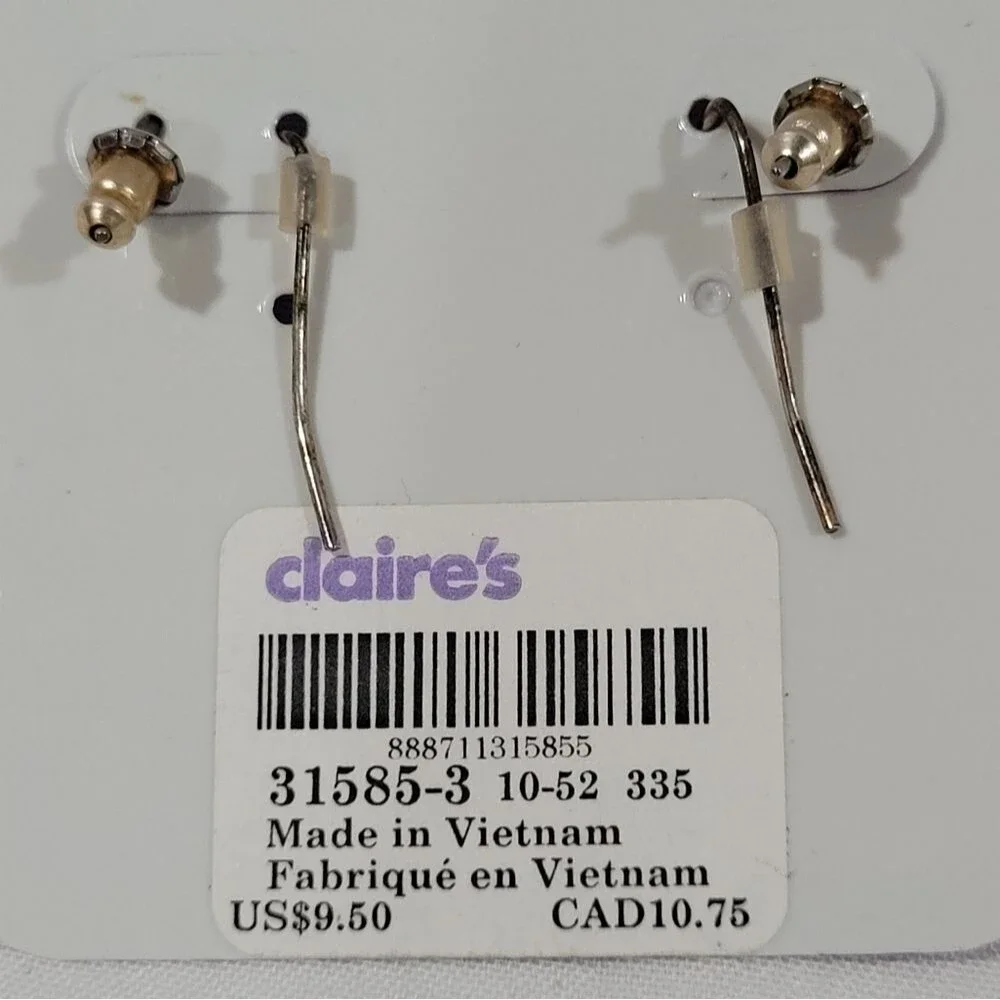 Claires rhinestone chandelier 2 pairs of earring